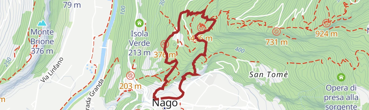 Route map: WWI: Monte Corno and Busa dei Capitani